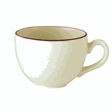 Чашка кофейная «Кларет» фарфор 85мл D=65,H=50,L=85мм бежев.,бордо