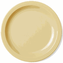 Plate plastic D=16.5cm beige.