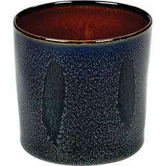 Salad bowl “Cylinder” ceramics 250ml D=75,H=75mm blue,brown.