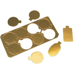 Backing for products [200pcs] cardboard D=7cm gold