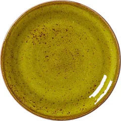 Тарелка «Крафт Эппл» мелкая фарфор D=20,H=2см горчич.