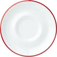 Saucer “Retro Mags”  porcelain  D=14cm  white, red