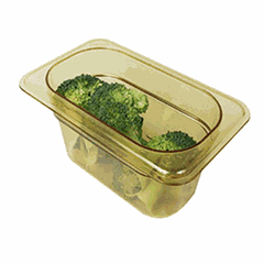 Gastronorm container (1/9)  plastic , H=10 cm  yellow.