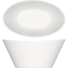 Salad bowl “Options” oval  porcelain  200 ml , H=60, L=140, B=85mm  white