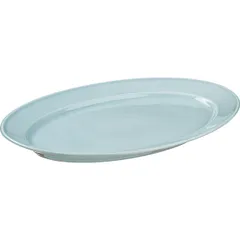 Блюдо «Акварель» Принц овальное фарфор ,H=34,L=360,B=250мм св. голуб., изображение 2