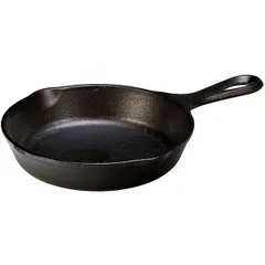 Frying pan for fajitas round  cast iron  D=165, H=30, L=255/100mm  black