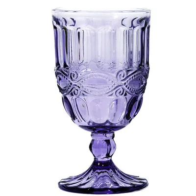 Бокал для вина «Соланж» стекло 275мл D=80,H=146мм фиолет., Цвет: Фиолетовый