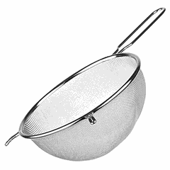 Sieve stainless steel D=10,L=14.5cm metal.