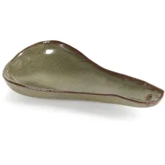 Ложка для комплимента «Мерси» керамика ,L=10см зелен.