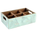 Ящик для подачи дерево ,H=10,L=27,B=17см бирюз.