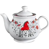 Teapot “Mezen”  porcelain  400 ml  D=107/166, H=90mm  white, red