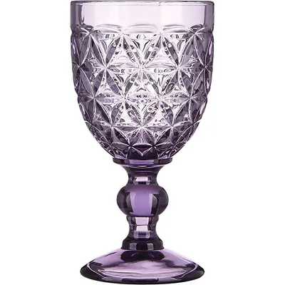Бокал для вина стекло 310мл D=86,H=163мм фиолет., Цвет: Фиолетовый