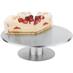 Cake stand stainless steel D=305,H=90mm metal.