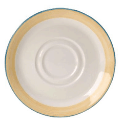 Saucer “Rio Yellow”  porcelain  D=118, H=15mm  white, yellow.