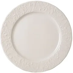 Serving dish “Cream Feather”  porcelain  D=21cm  white