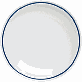 Тарелка мелкая фарфор D=25см голуб.