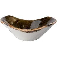 Salad bowl for compliment “Kraft”  porcelain  80ml , H=45, L=112, B=85mm  brown.