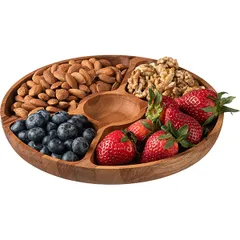 Менажница 5 секций бук D=250,H=25мм св. дерево, изображение 3