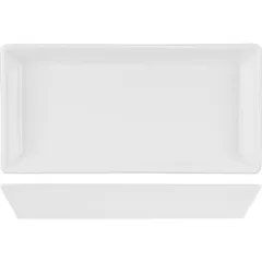 Dish “Mini Party” rectangular  porcelain , L=13, B=6cm  white