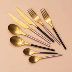 Ложка чайная «Дистрикт Пинк Голд Мэтт» сталь нерж. ,L=145,B=30мм золотой,розов., изображение 3