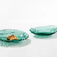 Салатник «Море» стекло D=24,H=4см зелен., изображение 3