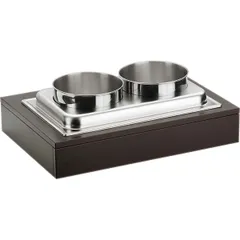 Станция буфетная для охлаждения «Буфет» для шампанского сталь нерж.,мдф ,H=21,L=46,B=64см венге