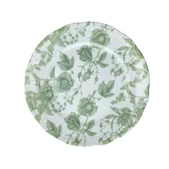 Тарелка «В.Виена Роузес» фарфор D=310,H=27мм белый,зелен.