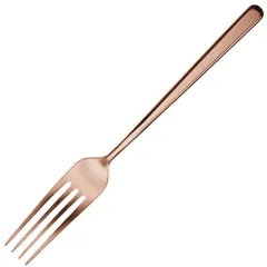 Table fork “Linea”  stainless steel , L=20.7 cm  copper