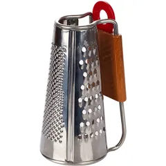 Терка 3-х сторонняя сталь нерж.,пластик D=115,H=215,B=95мм металлич.