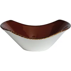 Salad bowl for compliment “Terramesa Mocha”  porcelain  80 ml  D=112, H=45, L=115, B=90mm  dark brown.