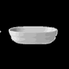 Salad bowl “Rita” oval  porcelain  300 ml , H=40, L=160, B=95mm  white