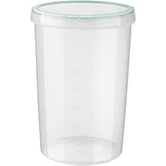 Container for “Vintage” products with lid  polyprop.  1.5 l  D=12.5, H=18 cm  transparent, blue.