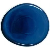 Тарелка «Абиссос» мелкая фарфор ,H=35,L=260,B=230мм синий,белый