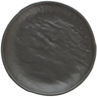 Тарелка «Вулкания» для масла фарфор D=10см черный