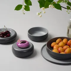 Салатник «Сейко» фарфор 1,1л D=20,H=5см серый, Объем по данным поставщика (мл): 1100, изображение 4