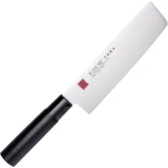 Kitchen knife “Nakiri”  stainless steel, wood , H=295, L=165, B=45mm  metallic, black