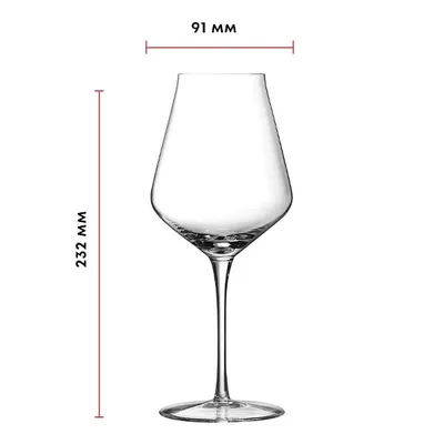 Бокал для вина «Ревил ап» хр.стекло 400мл D=91,H=232мм прозр., Объем по данным поставщика (мл): 400, изображение 5