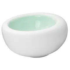 Салатник «Нинфа» фарфор 350мл ,H=90,L=170,B=155мм белый,аквамарин