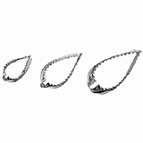 Набор ножей для декор.нарезки овощей[3шт] сталь ,L=125,B=55мм металлич.