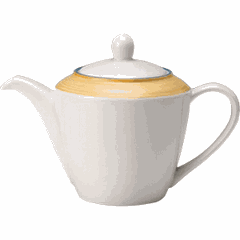 Teapot “Rio Yellow”  porcelain  0.85 l  white, yellow.