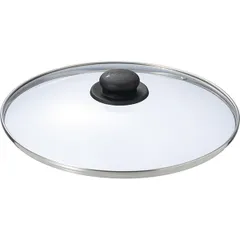Крышка стекло,пластик D=30см прозр.,черный