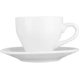 Чайная пара «Коллаж» фарфор 135мл D=77/130мм белый