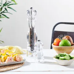 Мельница для соли «Нэнси» металлический механизм акрил,сталь нерж. D=55,H=120мм прозр.,металлич., изображение 3