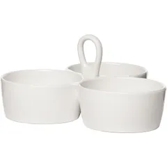 Менажница «Кунстверк» 3 секции фарфор D=10,H=11см белый