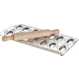 Форма для равиоли 14 ячеек «Пешиолини» алюмин. ,L=34,B=21см серебрист.