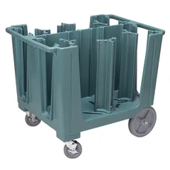 Тележка для посуды для тарелок D=117-330мм 6 разделителей полиэтилен ,H=81,L=96,B=73см серо-голуб.