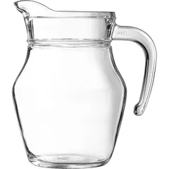 Jug “Brock” glass 0.5l D=75,H=140,B=120mm clear.