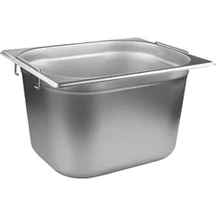 Gastronorm container (1/2) with handles  stainless steel  11.3 l , H=20, L=32.5, B=26.5 cm  metal.