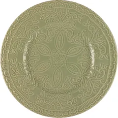 Plate “Skalistos” small  ceramics  D=225, H=25mm  green.