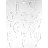 Форма для шоколада «Цифры для торта» [10 ячеек] полиэтилен ,L=24,B=18,5см